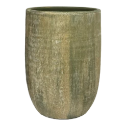 Bloempot Miami Hoog - D23 X H30cm - Groen Cement