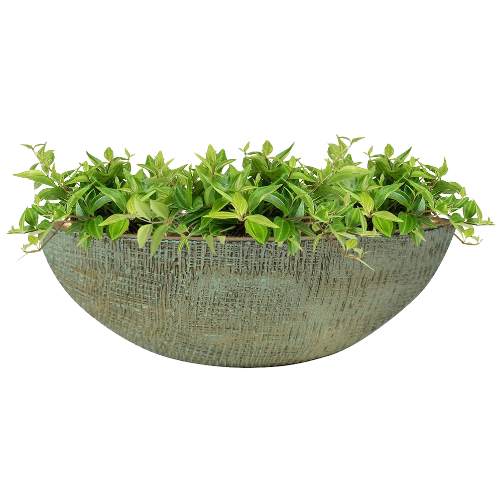 Bloempot Ryan Ovaal - L35 X B12 X H12cm - Shiny Blue 2 Bloempot Ryan Ovaal - L35 X B12 X H12cm - Shiny Blue - Afbeelding 2