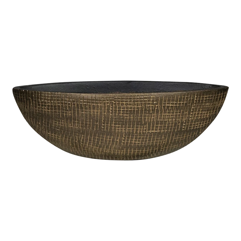 Bloempot Ryan Ovaal - L35 X B12 X H12cm - Shiny Gold 1 Bloempot Ryan Ovaal - L35 X B12 X H12cm - Shiny Gold