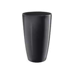 Bloempot Elho Brussels Diamond Rond Hoog 27cm - Metallic Zwart