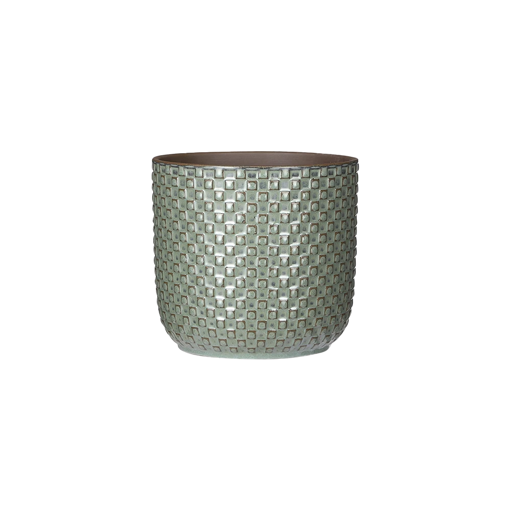 Bloempot Daan - D17 X H16cm - Groen 1 Bloempot Daan - D17 X H16cm - Groen