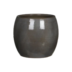 Bloempot Lester - D24 X H22cm - Donkergrijs