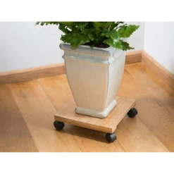 Planten Verkoop -Planten Verkoop plantentrolley vierkant hkc 30x30cm naturel max 50kg nature plantentrolley 2