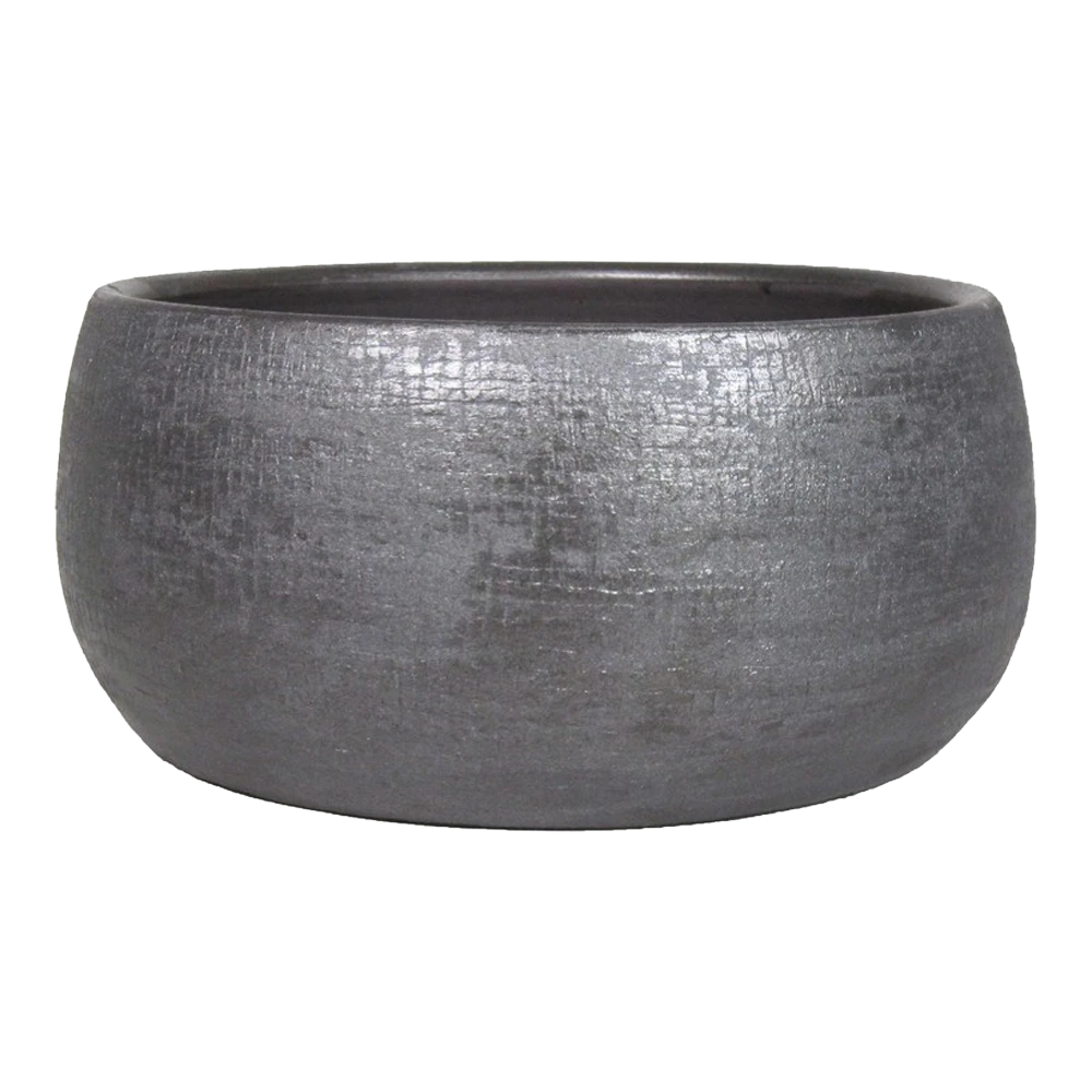 Plantenschaal Mira - D34 X H15cm - Antraciet 1 Plantenschaal Mira - D34 X H15cm - Antraciet