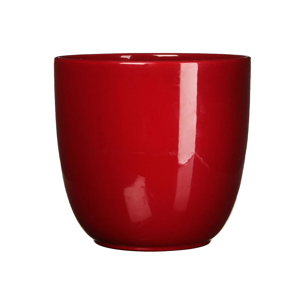 Bloempot Tusca - D28 X H25cm - Donkerrood 1 Bloempot Tusca - D28 X H25cm - Donkerrood